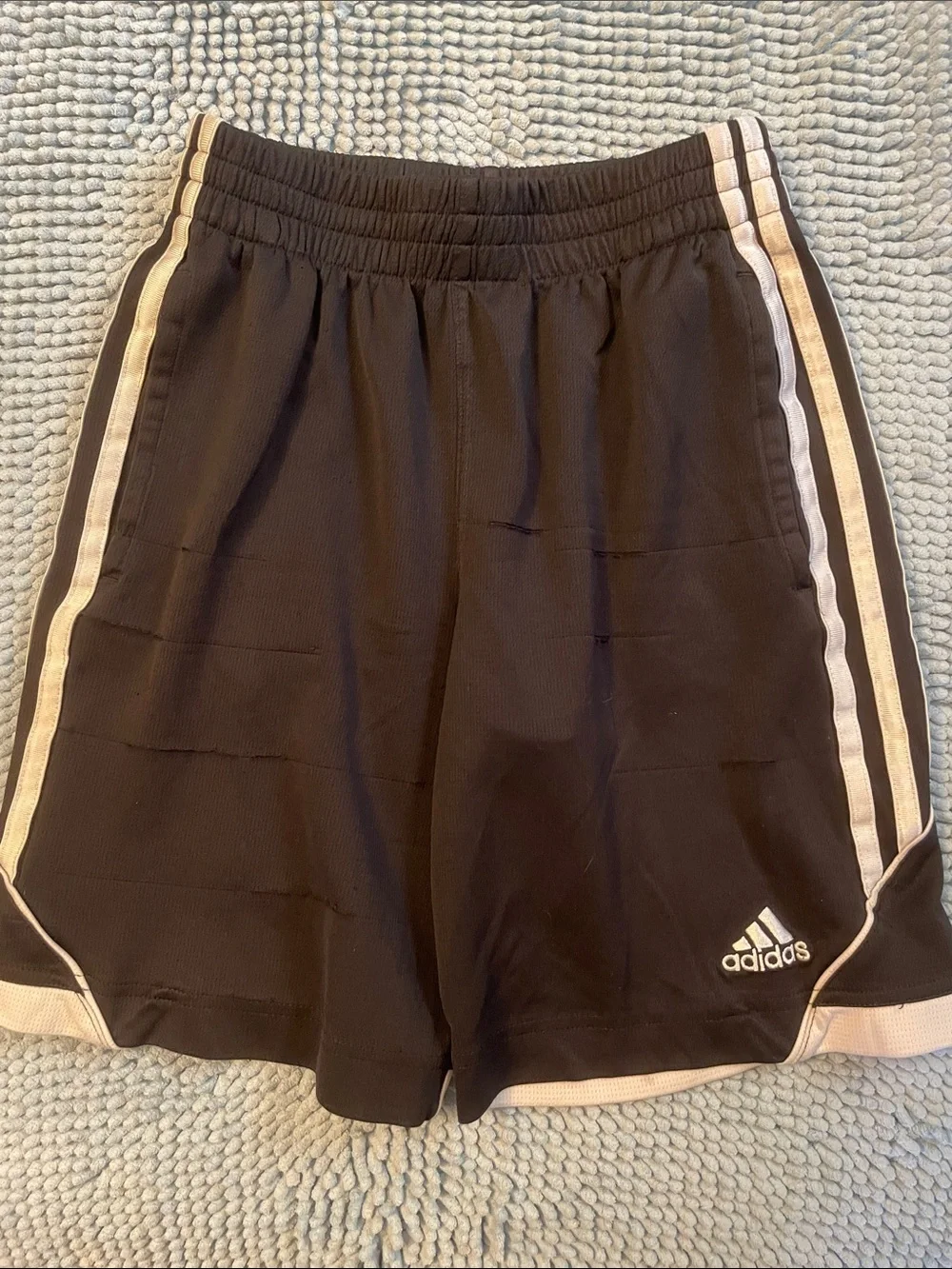 Set of 2 - adidas Black Shorts with White Trim and Wolf Graphic - Kids
